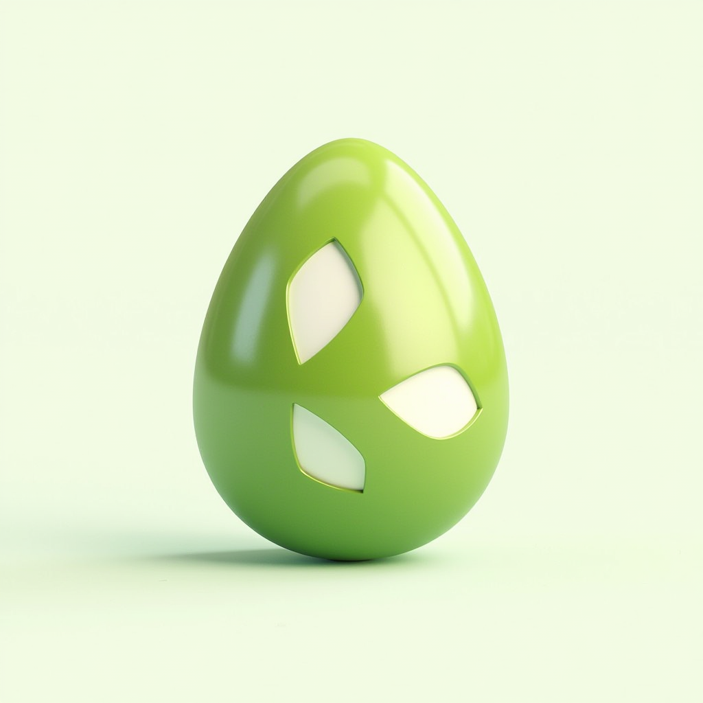 EiHaus Logo - Stilisiertes Ei-Symbol in frischem Grün, das Gesundheit und natürliche Ernährung repräsentiert